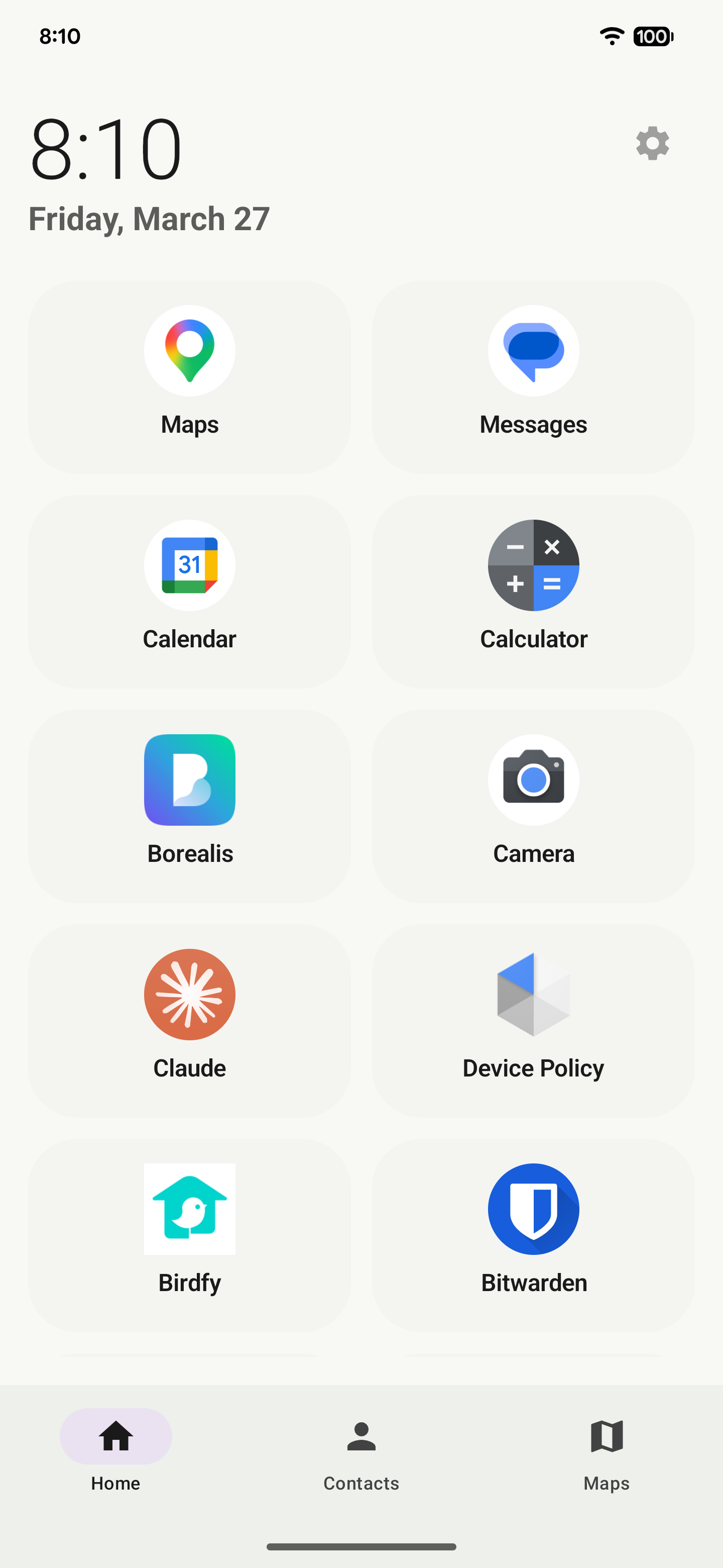 Tether Launcher home screen