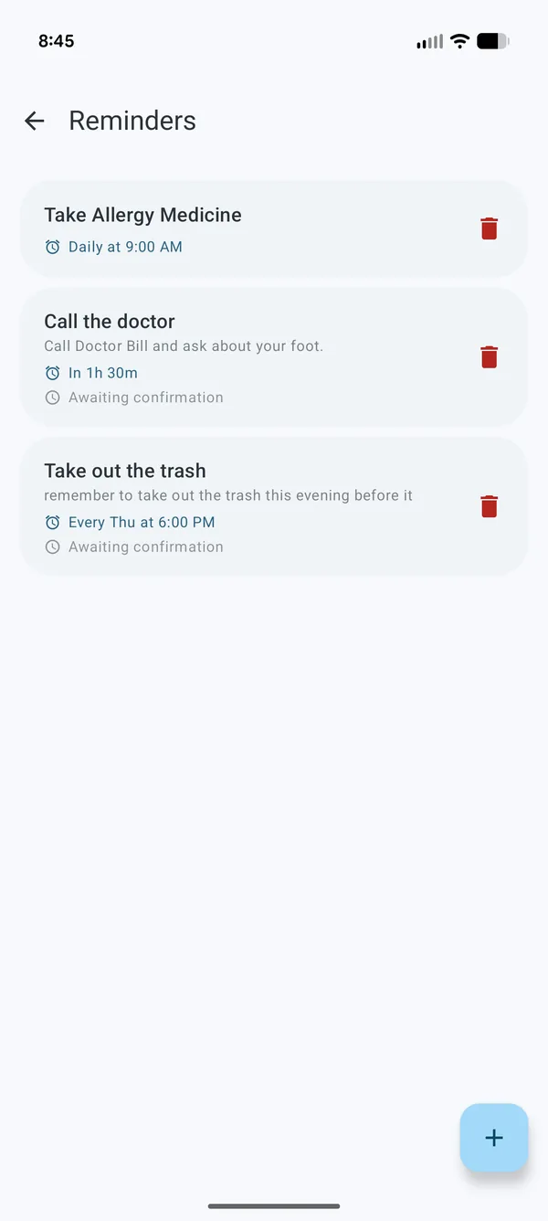 Reminders editor