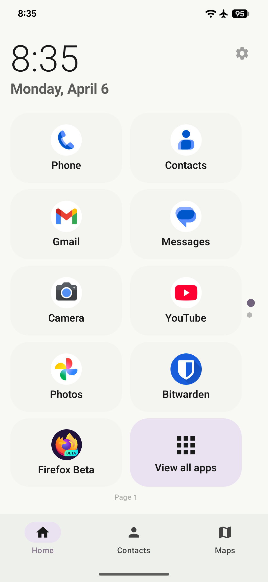 Launcher home screen